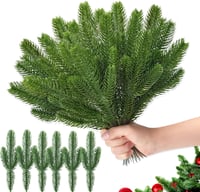 ROLLWAY 50 db Műfenyő Ág 26x10 cm Karácsonyi Dekoráció DIY Adventi Koszorú 1
