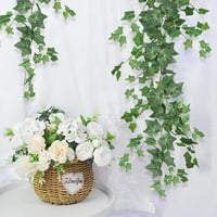 ROLLWAY Mesterséges Borostyán Girland 2 db 200 cm Zöld Függő Növény 7