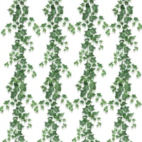 ROLLWAY Műborostyán Girland Szett 4 db - 2 m Hosszú Zöld Műnövény Függő Dekoráció Falra, Kertbe, Erkélyre, Időjárásálló Műlevél Füzér Otthon 1