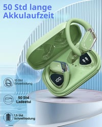 Rolosar Bluetooth 5.4 Vezeték Nélküli Fülhallgató, 50 Óra Lejátszási Idő, 4 ENC Zajszűrő Mikrofon, IP7 Vízálló, Mély Basszus, LED Kijelző, Sport 3
