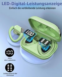 Rolosar Bluetooth 5.4 Vezeték Nélküli Fülhallgató, 50 Óra Lejátszási Idő, 4 ENC Zajszűrő Mikrofon, IP7 Vízálló, Mély Basszus, LED Kijelző, Sport 6