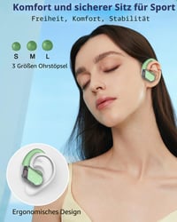 Rolosar Bluetooth 5.4 Vezeték Nélküli Fülhallgató, 50 Óra Lejátszási Idő, 4 ENC Zajszűrő Mikrofon, IP7 Vízálló, Mély Basszus, LED Kijelző, Sport 7