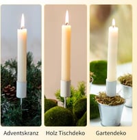 Romadedi adventi koszorú gyertyatartó szett 4 db fehér gyertyatartóval 5
