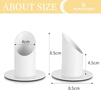 Romadedi fém gyertyatartó keresztelő kommunió fehér 4 cm - 4cm, White 5