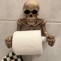 Zidni držač za toaletni papir u obliku lubanje, dekoracija za zid, Halloween rekvizit, držač za kupaonicu ili ured, spremnik za toaletni papir 9