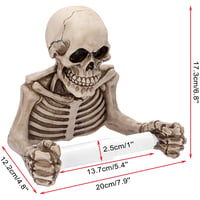 Zidni držač za toaletni papir u obliku lubanje, dekoracija za zid, Halloween rekvizit, držač za kupaonicu ili ured, spremnik za toaletni papir 7