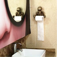 Zidni držač za toaletni papir u obliku lubanje, dekoracija za zid, Halloween rekvizit, držač za kupaonicu ili ured, spremnik za toaletni papir 8