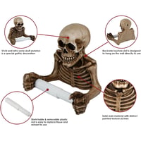 Zidni držač za toaletni papir u obliku lubanje, dekoracija za zid, Halloween rekvizit, držač za kupaonicu ili ured, spremnik za toaletni papir 4