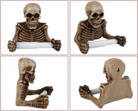 Zidni držač za toaletni papir u obliku lubanje, dekoracija za zid, Halloween rekvizit, držač za kupaonicu ili ured, spremnik za toaletni papir 5