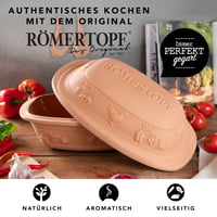 Vas de gătit din ceramică Römertopf Rustico cu capac – oală romană din teracotă de 5 litri 2