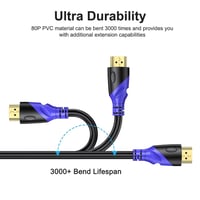 Cablu HDMI 2.1 Rommisie 1 m 8K 60 Hz 4K 120 Hz eARC HDR10 HDCP 2.2 2.3 48 Gbps PC TV HDTV Blu-ray 4