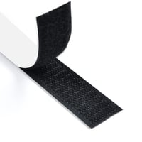 Romon samolepiaca suchý zips páska, 5 m dlhá, 16 mm široká, silné obojstranné lepidlo, systém háčik a slučka, čierna 1