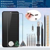 RongZy LCD kijelző Samsung Galaxy A56 5G kerettel, érintőpanellel és szerszámkészlettel - fekete 7