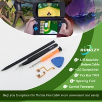 Náhradné L/R ramenné tlačidlá pre Nintendo 3DS s plochým káblom a opravným náradím od RongZy 7