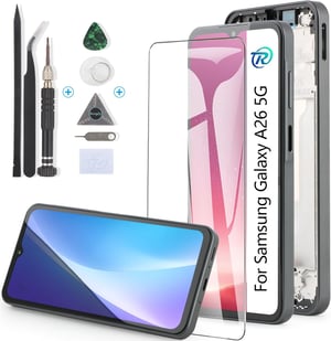 RongZy Samsung Galaxy A26 5G (A266U/A266B/A266E) LCD kijelző csere érintőpanellel és szerszámokkal - fekete