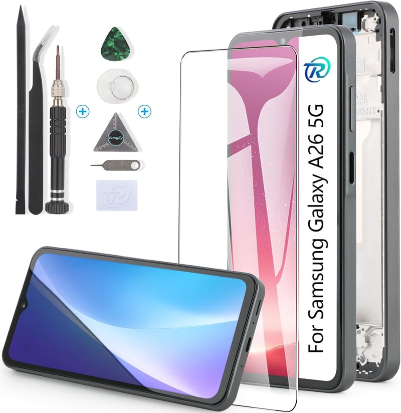 RongZy Samsung Galaxy A26 5G (A266U/A266B/A266E) LCD kijelző csere érintőpanellel és szerszámokkal - fekete