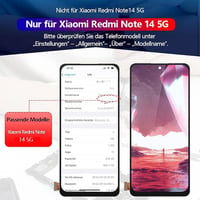 RongZy Xiaomi Redmi Note 14 4G/5G LCD kijelző csere érintőpanellel és szerszámkészlettel - fekete 3