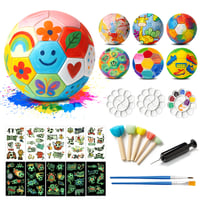 Set Creativ de Fotbal Ronronner pentru Copii – Set DIY de Pictură cu Pigmenți și Autocolante – Set de 6 Mingi de Fotbal pentru Băieți și Fete cu Vârste între 3 și 10 Ani 1