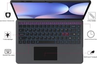 ROOFEI Galaxy Tab S10Ultra/S9 Billentyűzetes Tok QWERTZ Érintőpaddal 7 Szín LED 4