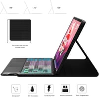 ROOFEI Lenovo Tab P12 12.7" tok billentyűzettel, RGB világítás, trackpad és tolltartó 2