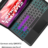 ROOFEI Lenovo Tab P12 12.7" tok billentyűzettel, RGB világítás, trackpad és tolltartó 7