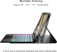 ROOFEI Samsung Galaxy Tab A9+ 11" Billentyűzetes Tok QWERTZ Világítással 5