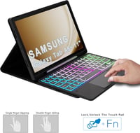 ROOFEI Samsung Galaxy Tab A9+ 11" Billentyűzetes Tok QWERTZ Világítással 6
