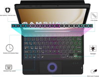 ROOFEI Samsung Galaxy Tab A9+ 11" Billentyűzetes Tok QWERTZ Világítással 8