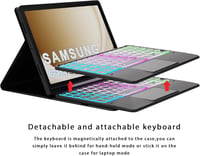 ROOFEI Samsung Galaxy Tab A9+ 11" Billentyűzetes Tok QWERTZ Világítással 4