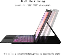 ROOFEI Samsung Galaxy Tab S10 Lite/S9 FE 10.9" Billentyűzetes Tok RGB Világítással 6