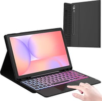 ROOFEI Samsung Galaxy Tab S10 Lite/S9 FE 10.9" Billentyűzetes Tok RGB Világítással 1