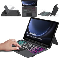 ROOFEI Samsung Galaxy Tab S10 Lite/S9 FE Billentyűzetes Tok QWERTZ Touchpad-dal 1