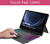 ROOFEI Samsung Galaxy Tab S10 Lite/S9 FE Billentyűzetes Tok QWERTZ Touchpad-dal 6