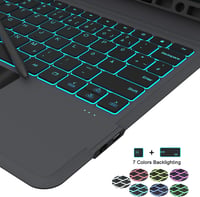 ROOFEI Samsung Galaxy Tab S10+/S9+ Billentyűzet Tok QWERTZ Touchpad-dal 2