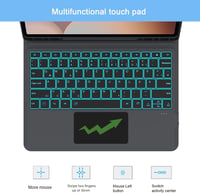 ROOFEI Samsung Galaxy Tab S10+/S9+ Billentyűzet Tok QWERTZ Touchpad-dal 4