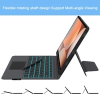 ROOFEI Samsung Galaxy Tab S10+/S9+ Billentyűzet Tok QWERTZ Touchpad-dal 3
