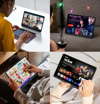 ROOFEI Samsung Galaxy Tab S11 Ultra Billentyűzetes Tok QWERTZ Német Billentyűzettel és Touchpaddal 5