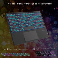ROOFEI Samsung Galaxy Tab S6 Lite 10.4 Billentyűzetes Tok QWERTZ RGB Világítással 4