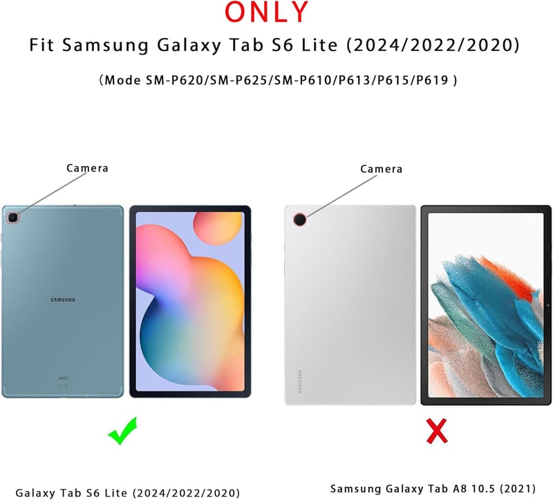 ROOFEI Samsung Galaxy Tab S6 Lite 10.4 Billentyűzetes Tok QWERTZ RGB Világítással
