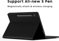 ROOFEI Samsung Galaxy Tab S8 Plus/S7 FE/S7 Plus 12.4" Billentyűzet Tok 7 Szín LED Touchpad Német QWERTZ 5