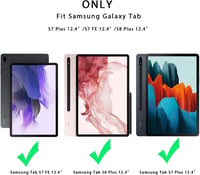 ROOFEI Samsung Galaxy Tab S8 Plus/S7 FE/S7 Plus 12.4" Billentyűzet Tok 7 Szín LED Touchpad Német QWERTZ 2