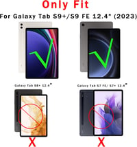 ROOFEI Samsung Galaxy Tab S9+/S10+ Billentyűzetes Tok Touchpad-dal, Vezeték Nélküli QWERTZ, 7 Szín LED 2