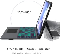 ROOFEI Samsung Galaxy Tab S9 Ultra/S8 Ultra 14.6" Billentyűzet Tok 7 Szín LED Világítás QWERTZ 3
