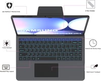 ROOFEI Samsung Galaxy Tab S9 Ultra/S8 Ultra 14.6" Billentyűzet Tok 7 Szín LED Világítás QWERTZ 8