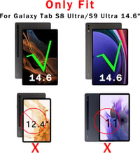 ROOFEI Samsung Galaxy Tab S9 Ultra/S8 Ultra 14.6" Billentyűzet Tok 7 Szín LED Világítás QWERTZ 2
