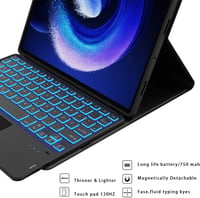 Husă cu tastatură ROOFEI Xiaomi Pad 6/6 Pro 11", QWERTZ, iluminare RGB, touchpad, suport pentru stylus, negru 9