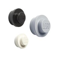 Room Copenhagen LEGO Nástenný Vešiak Set - Biela, Čierna, Sivá Farba, 3 Rôzne Veľkosti, Nosnosť 15kg 1