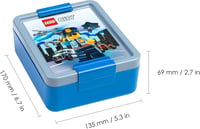 Room Copenhagen LEGO Iconic uzsonnás doboz kétrészes, fedéllel - kézi mosogatású, melamintól mentes ételhordó gyerekeknek 2