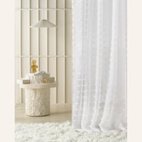 Perdea voal cu inele metalice ROOM99 Casablanca – 140x230 cm, alb, 1 buc. 2