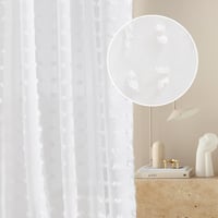 Perdea voal cu inele metalice ROOM99 Casablanca – 140x230 cm, alb, 1 buc. 1